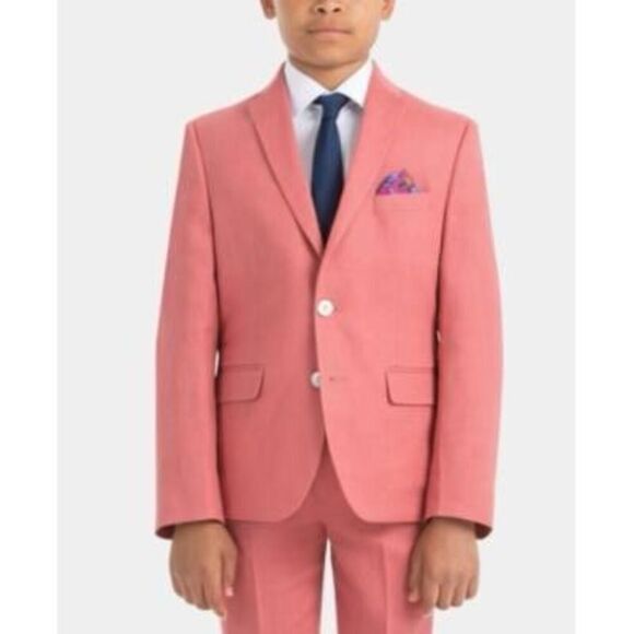 Lauren Ralph Lauren Little & Big Boys Classic Fit Linen Sport Coat - Red Size 10 - Picture 1 of 3